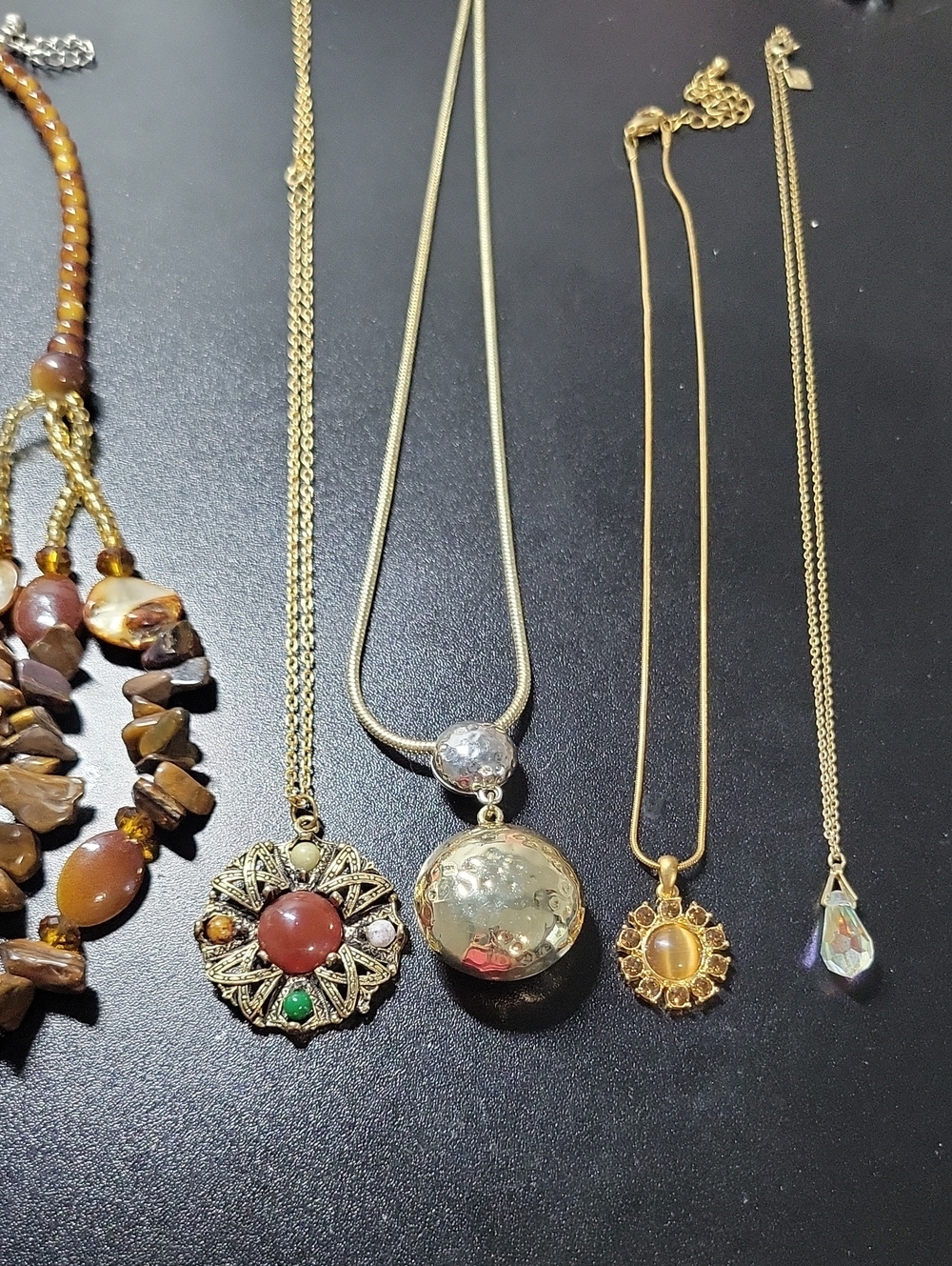 Gold-Tone Pendant Necklace Lot